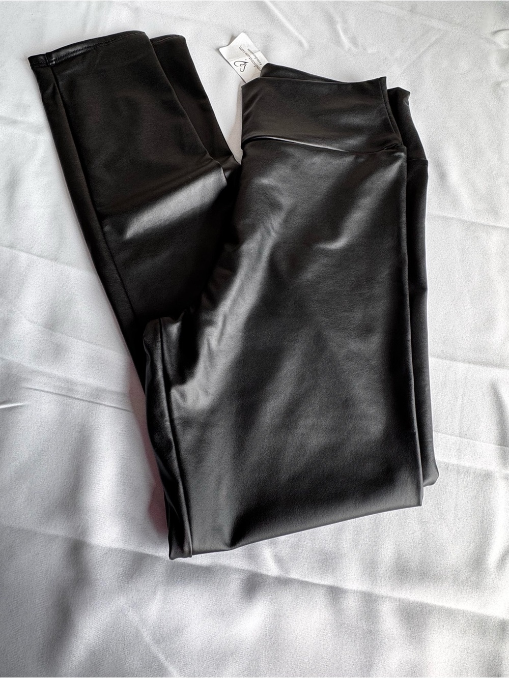 Windsor Black Faux Leather Kids Leggings